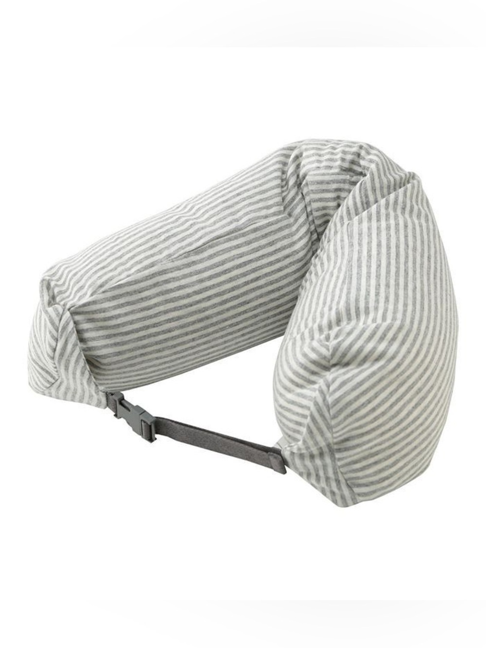 Muji Striped Grey/White Travel Neck Pillow